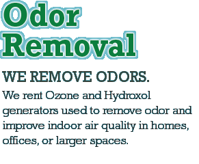 We rent ozone and hydroxyl generators used to remove odours and improve indoor air quality in homes, offices and large spaces.